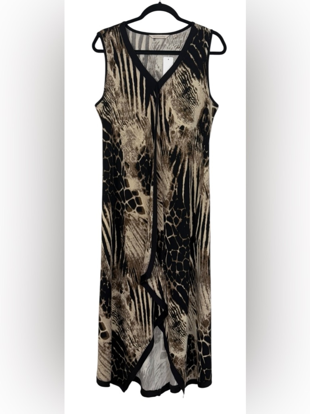 NWT Soft Surroundings Extravaganza Dress Animal Print Asymmetrical Size Medium